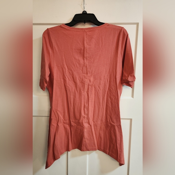 Denim and Co.  Bateau neck elbow-sleeve trapeze size Small nwot - Picture 2 of 2